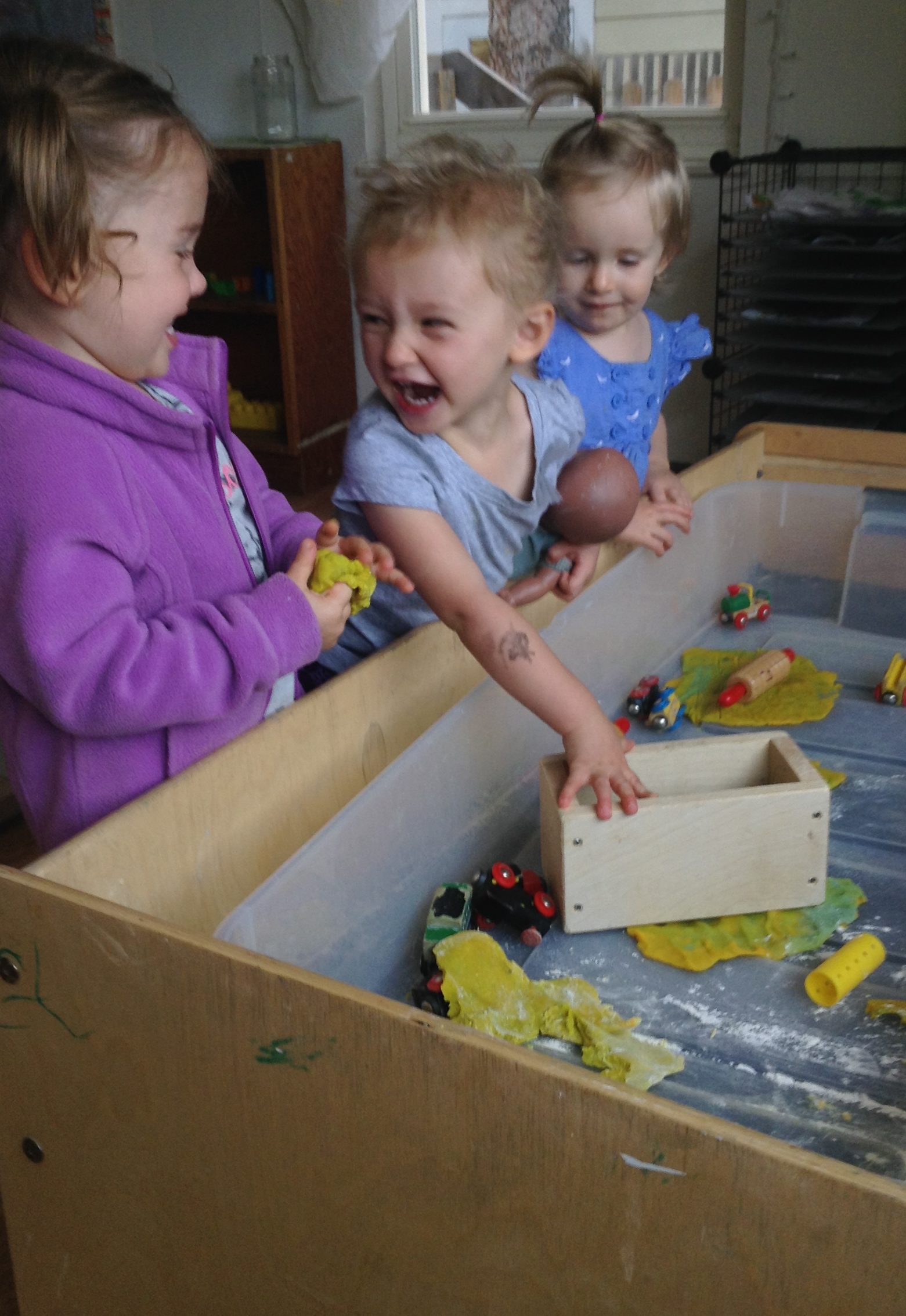 Patchwork Toddler Play-doh Trains